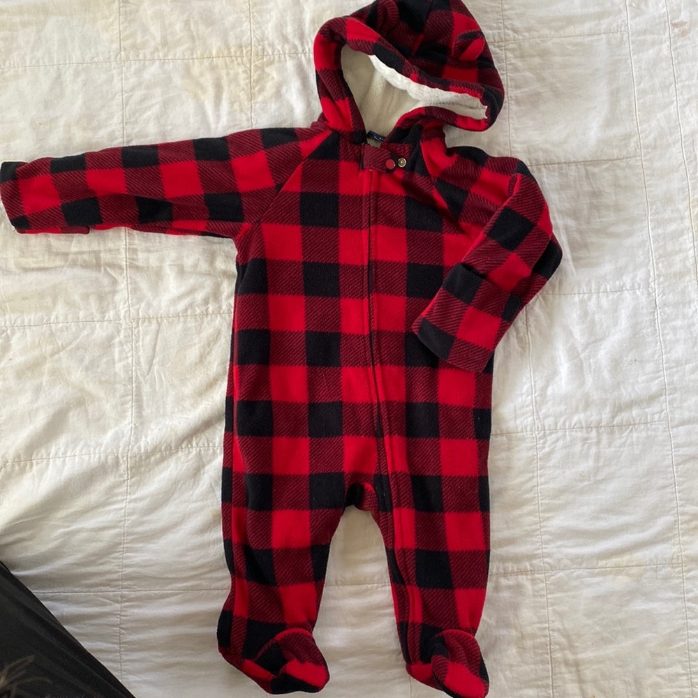 Plush snow suit